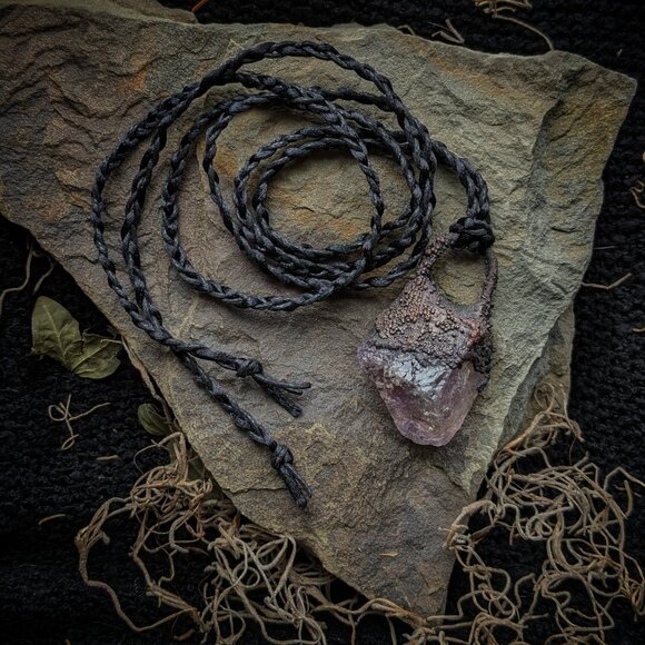 Amethyst Electroformed Necklace - Picture 4 of 8